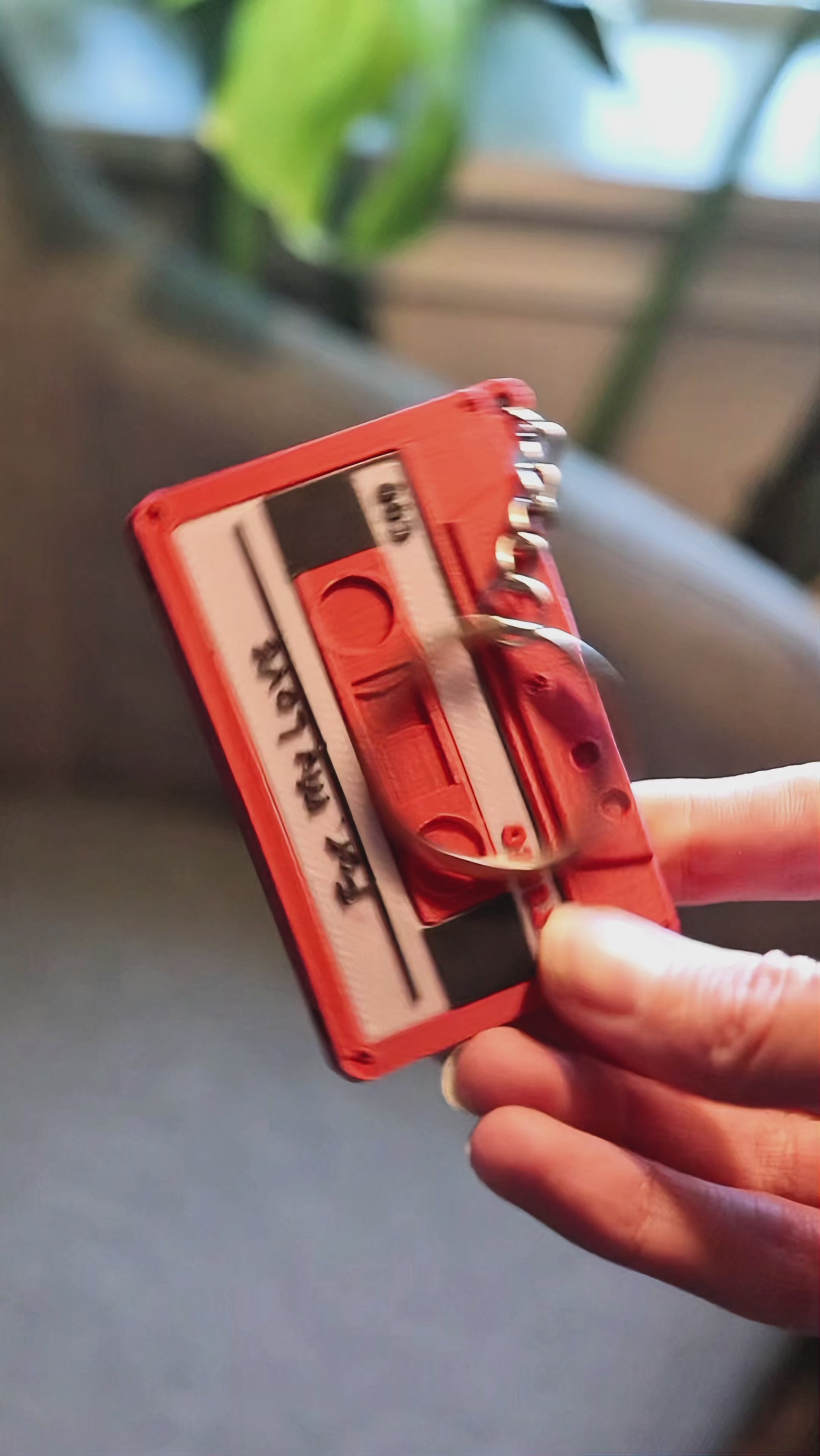 Personalized Retro Cassette Keychain with NFC
